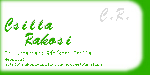 csilla rakosi business card